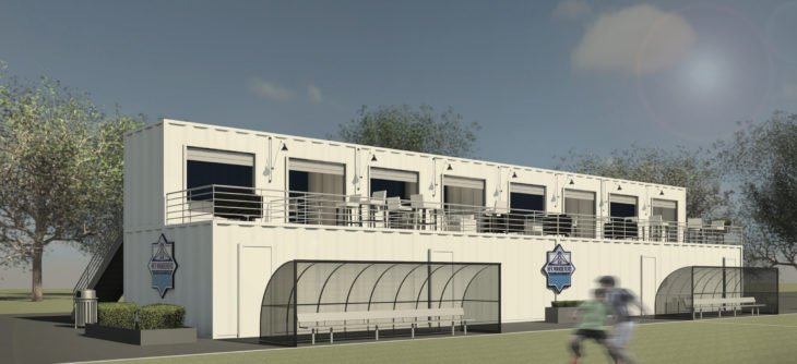 Modular stadium facility rendering