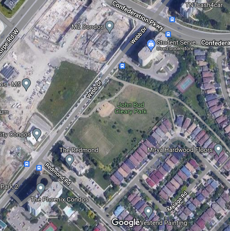 John Bud Cleary Park — satellite view
